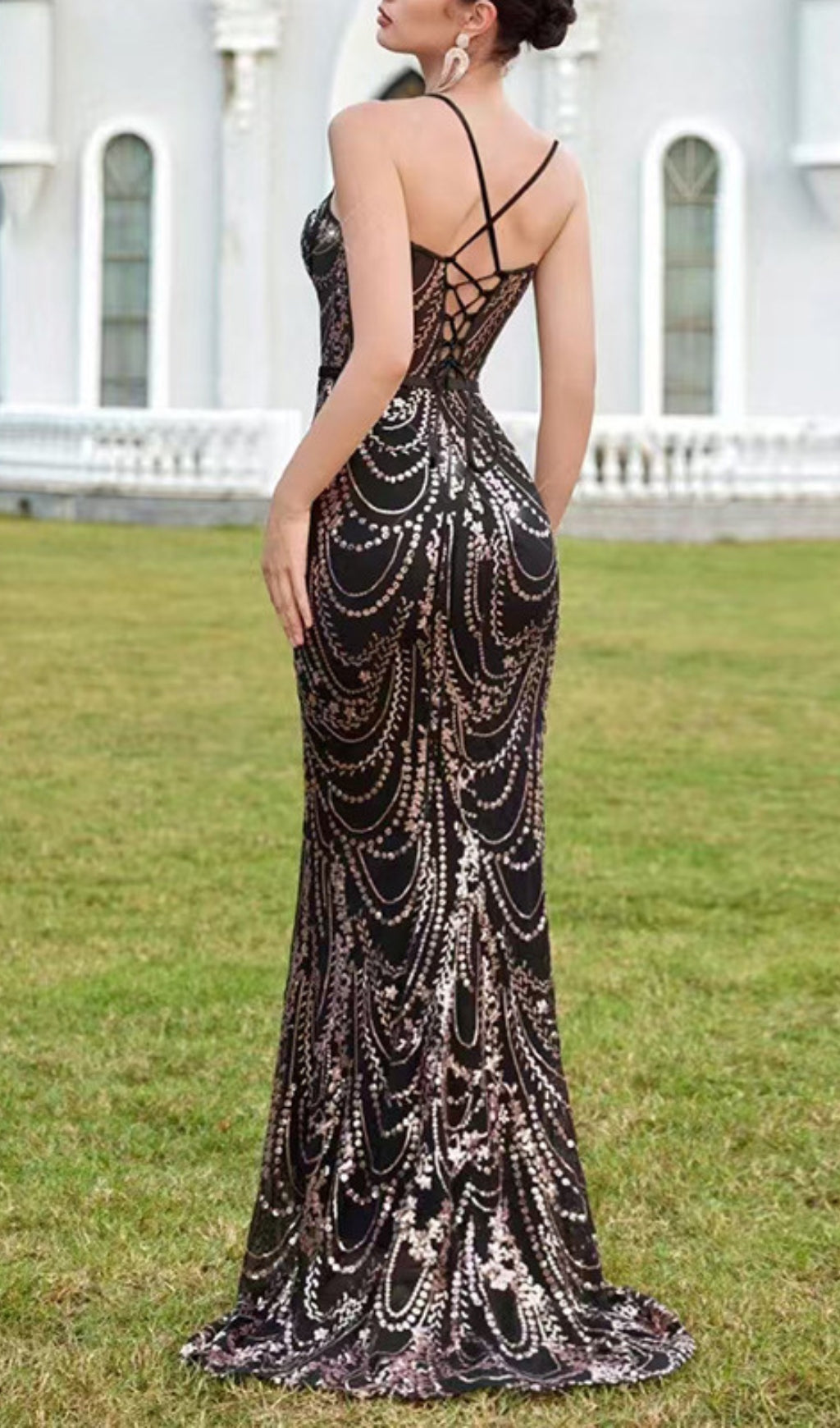 Evely Strappy Embellished Maxi Dress