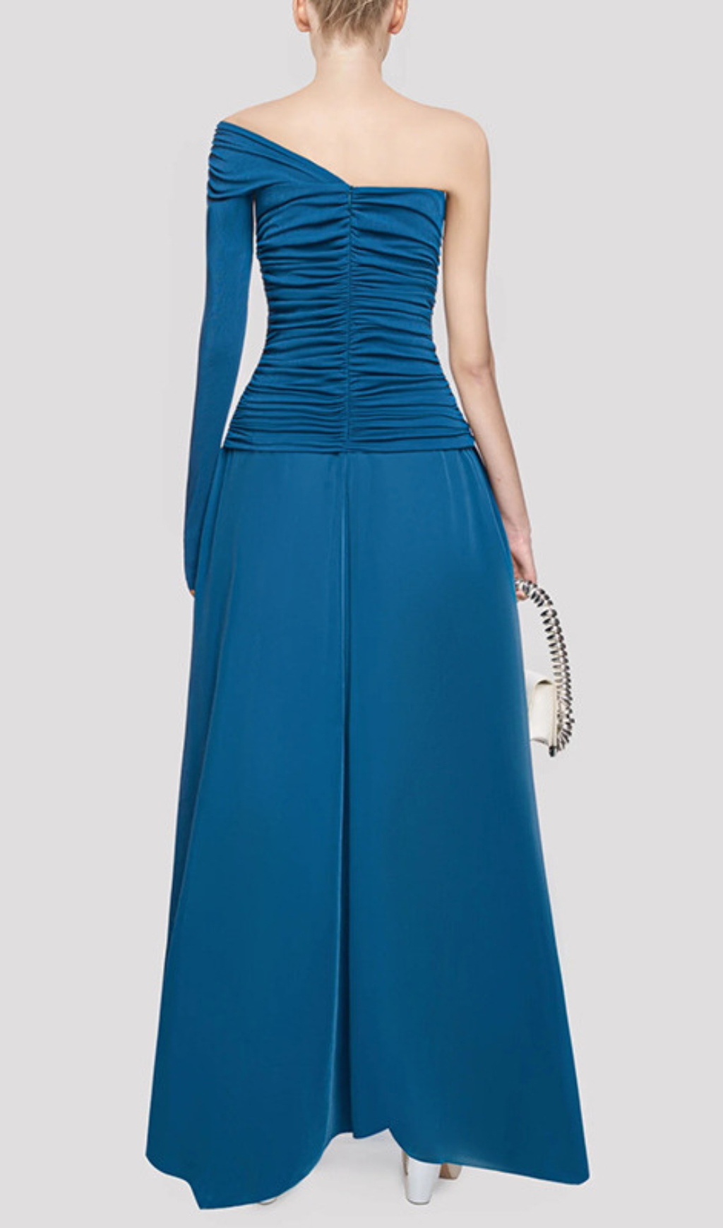 Harmon One-Shoulder Ruched Maxi Dress