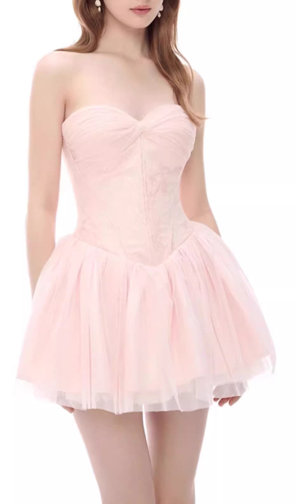 Eri Pink Strapless Mini Dress