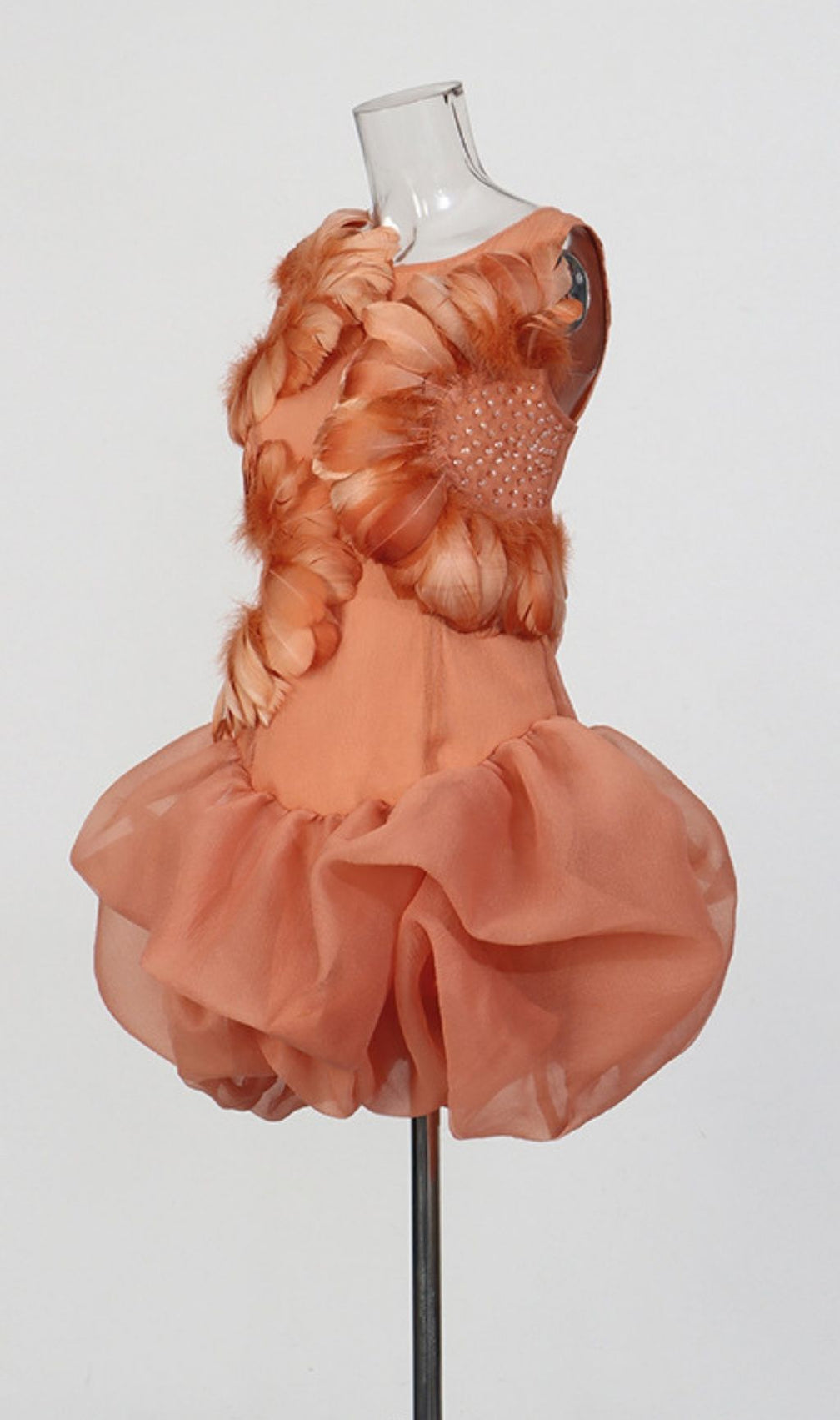 Kerrya Enchanting Floral Appliqué Sleeveless Mini Dress | Whimsical Bubble Hem