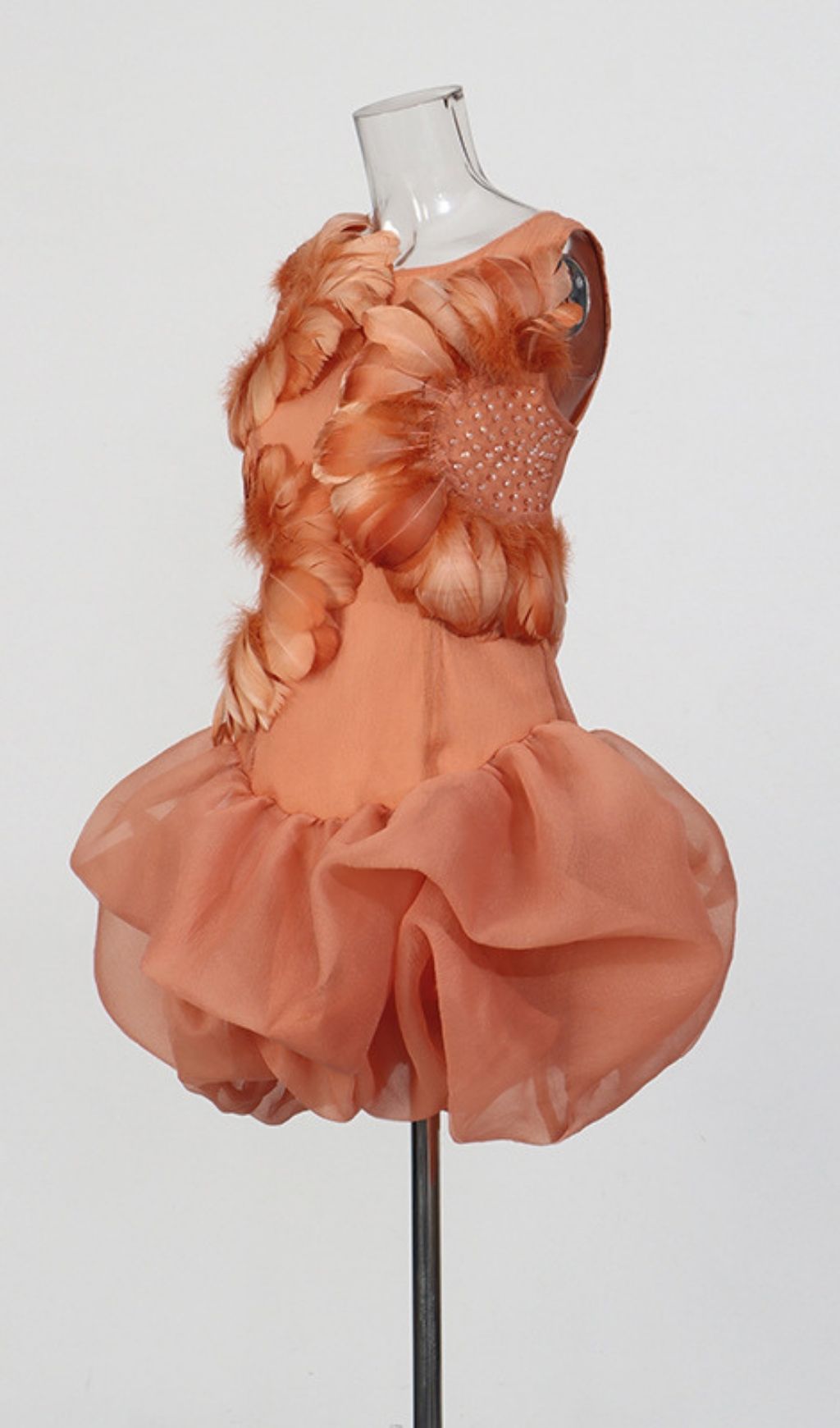 Kerrya Enchanting Floral Appliqué Sleeveless Mini Dress | Whimsical Bubble Hem