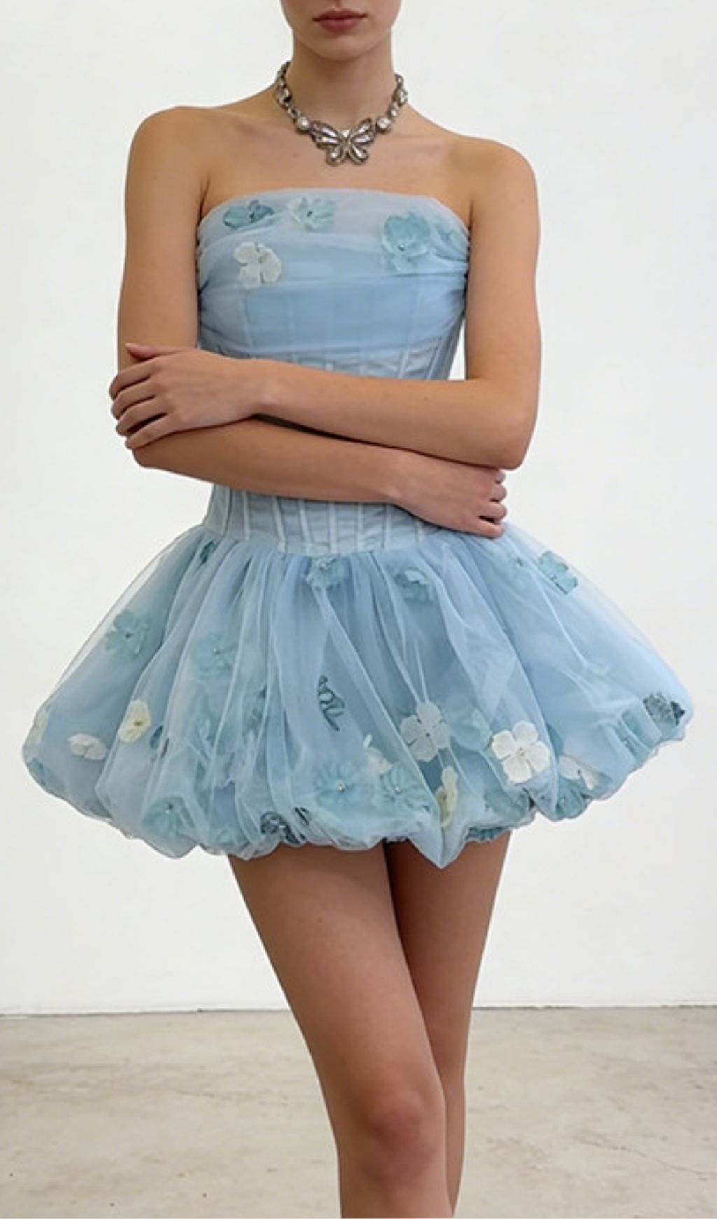 Kalani Strapless Corset Floral Mini Dress - Unleash Your Inner Bloom
