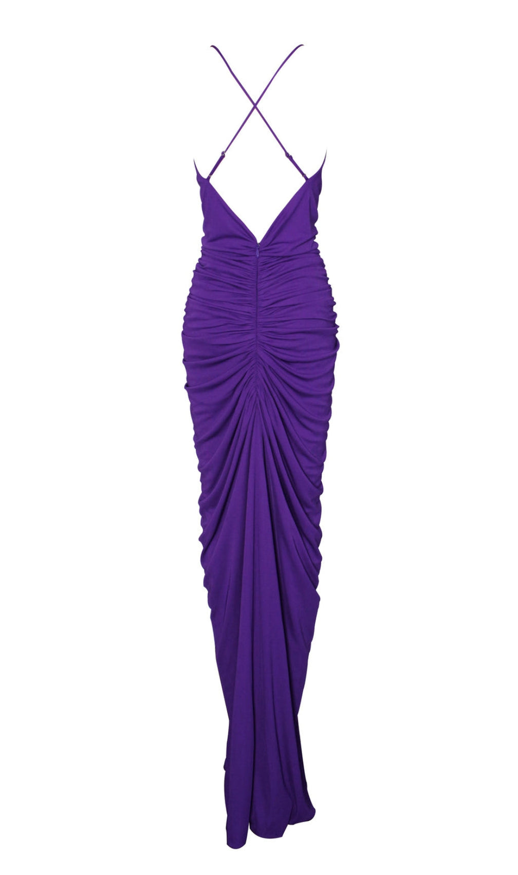 Flower-Embellished Plunge Maxi Dress In Amethyst