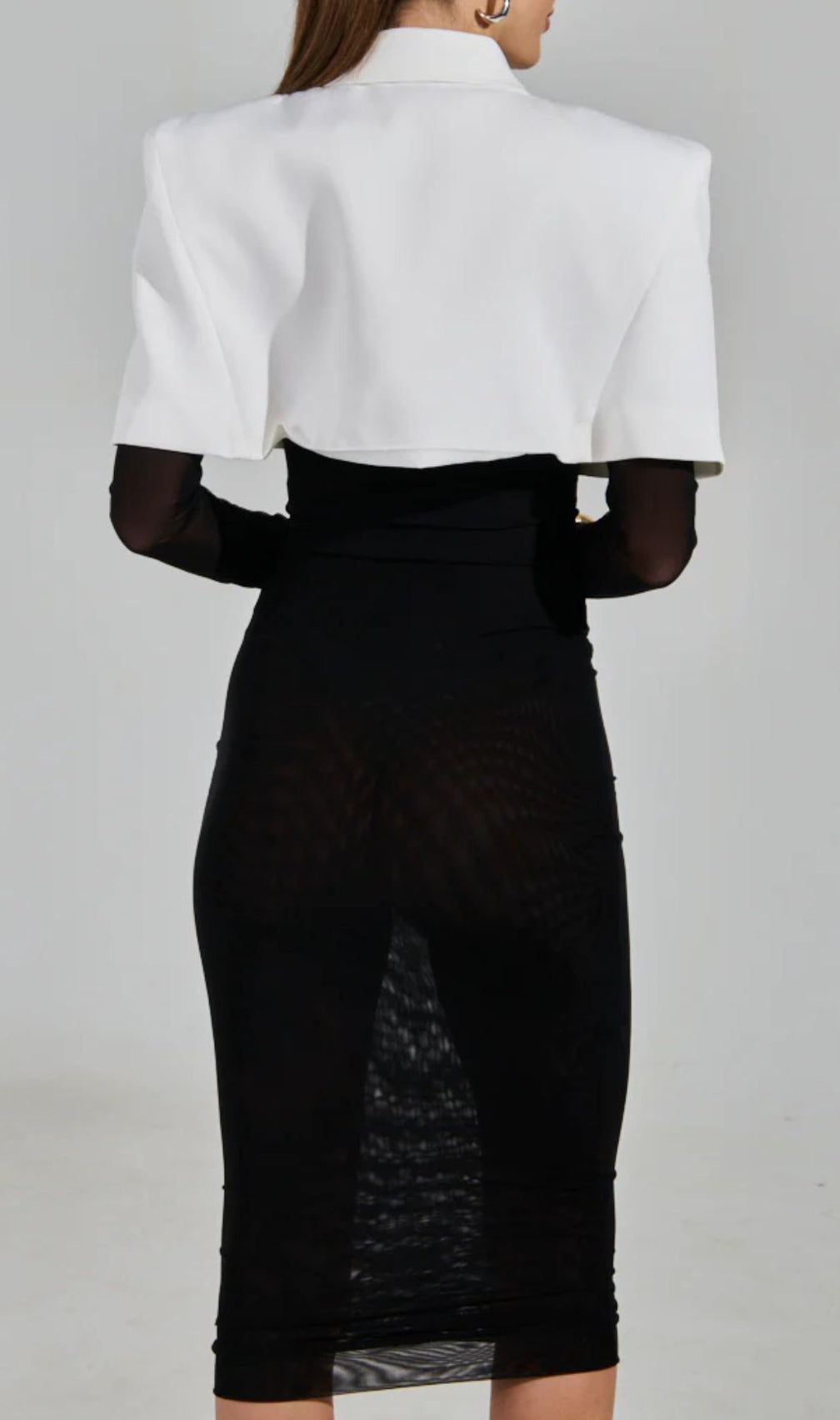 Gijs Long Sleeve Midi Dress With Tie