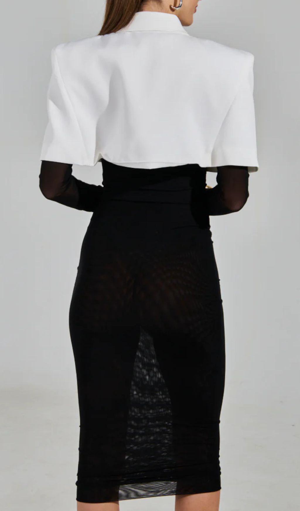 Gijs Long Sleeve Midi Dress With Tie