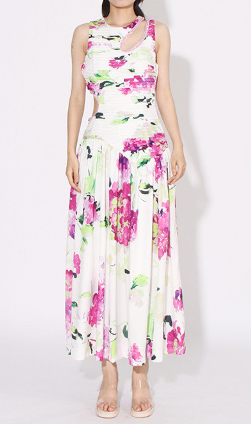 Asani Floral Cutout Maxi Dress