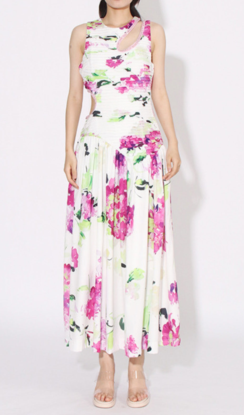 Asani Floral Cutout Maxi Dress