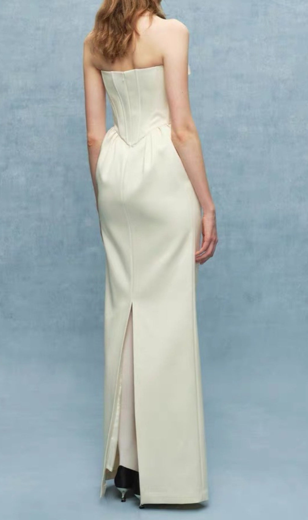 Daithí Strapless Bow Corset Maxi Dress