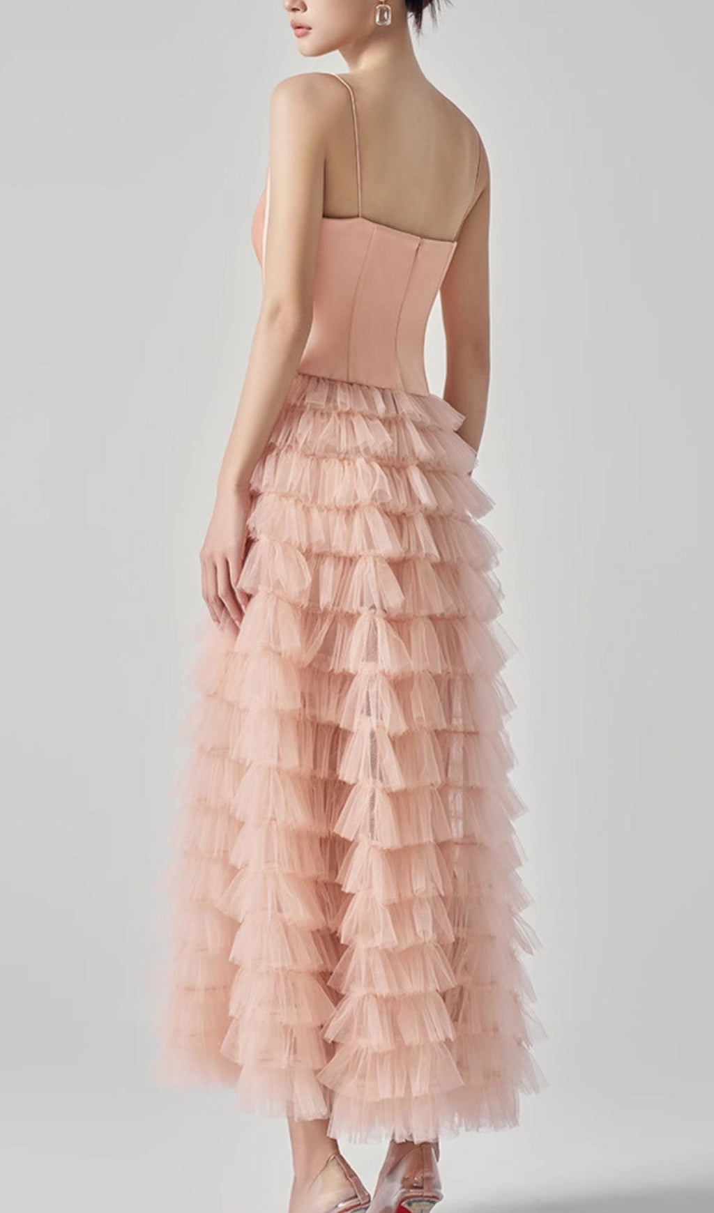 Doba Bow Mesh Maxi Dress