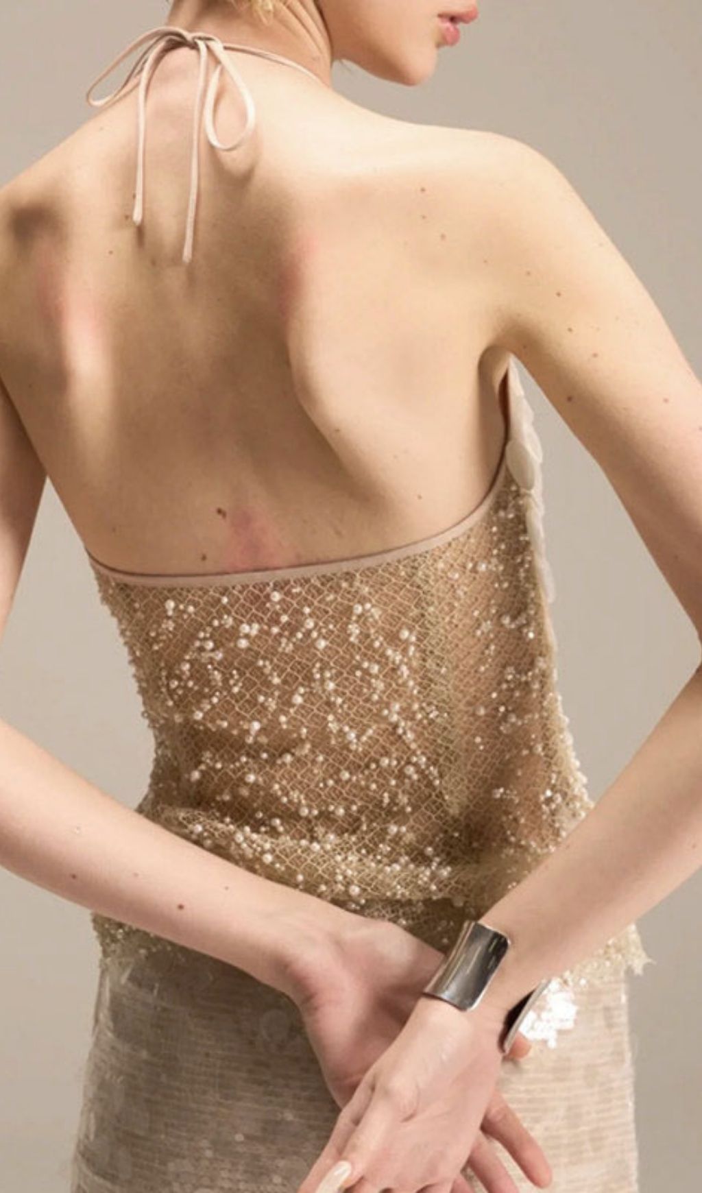 Keila Dazzling Halter Sequin & Beaded Mini Dress - Party & Glamour