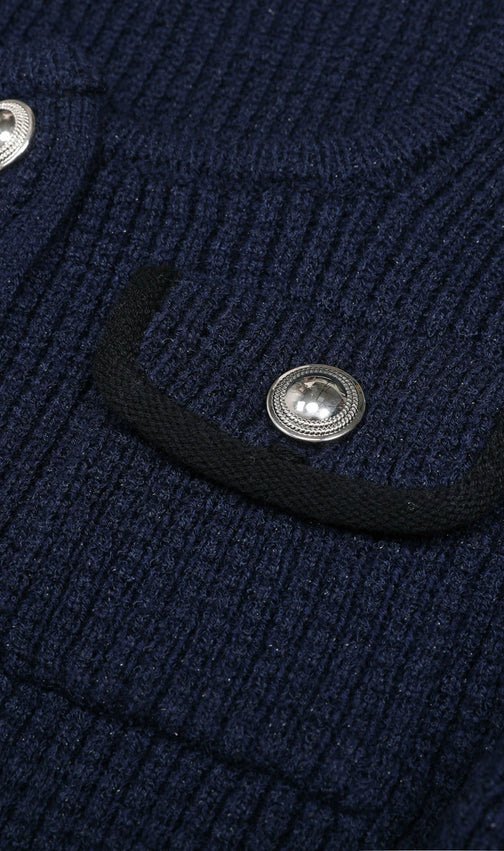 Chic Ribbed Knit Peplum Top & Midi Skirt Set - The Jakob Ensemble