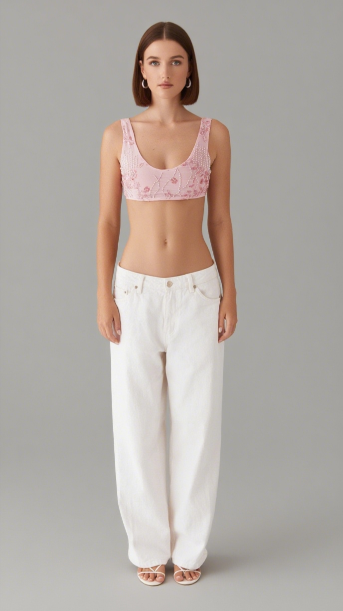 Mercer Sequin Bralette - Pink