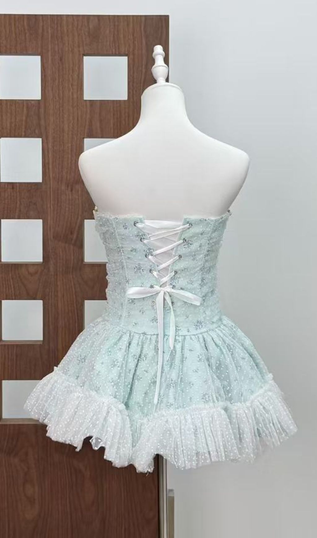 Jaylynn Blue Floral Corset Mini Dress: Whimsical Romance Meets Edgy Chic