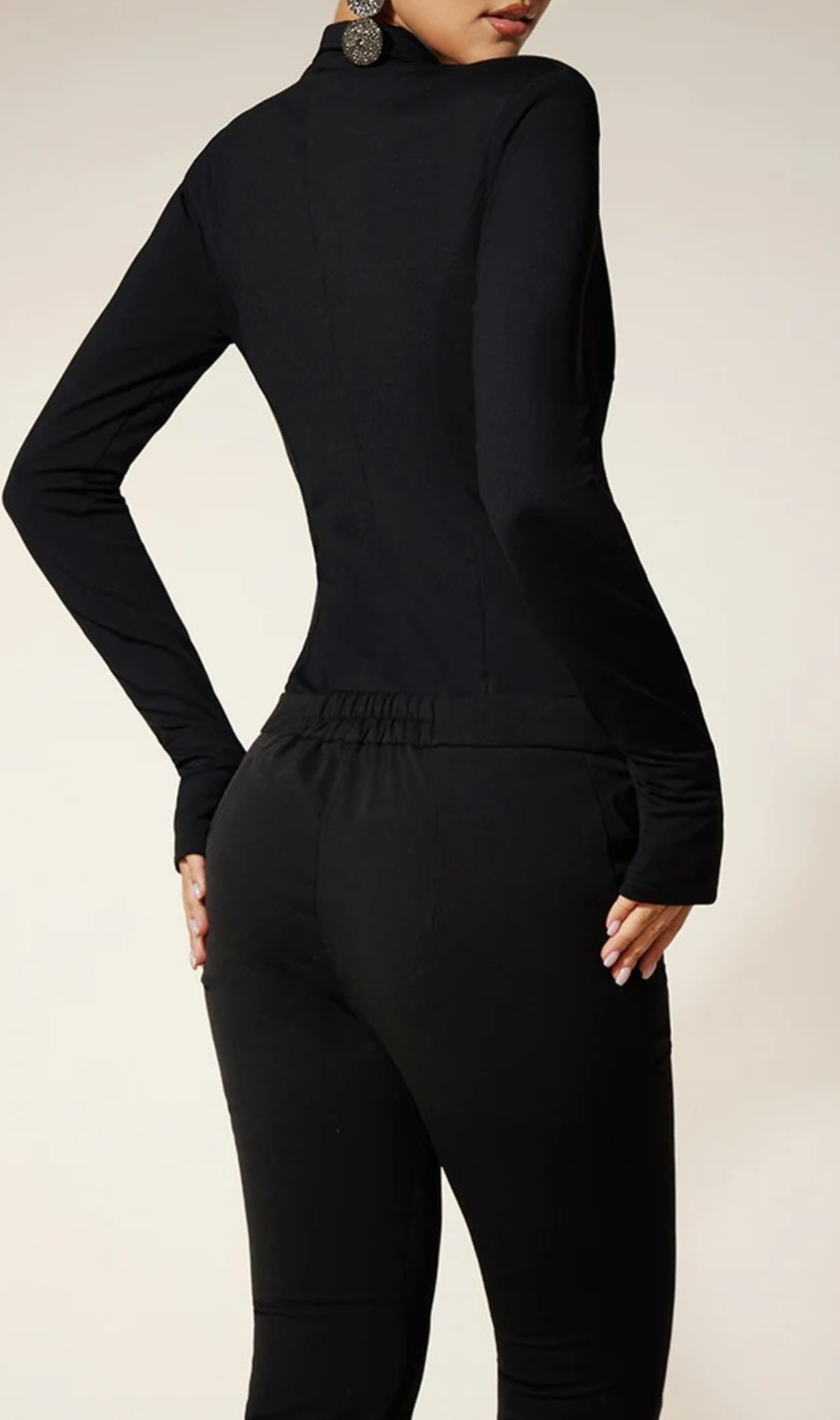 Eirny Women's Double Breasted Blazer Bodysuit - Seamless Professional Style