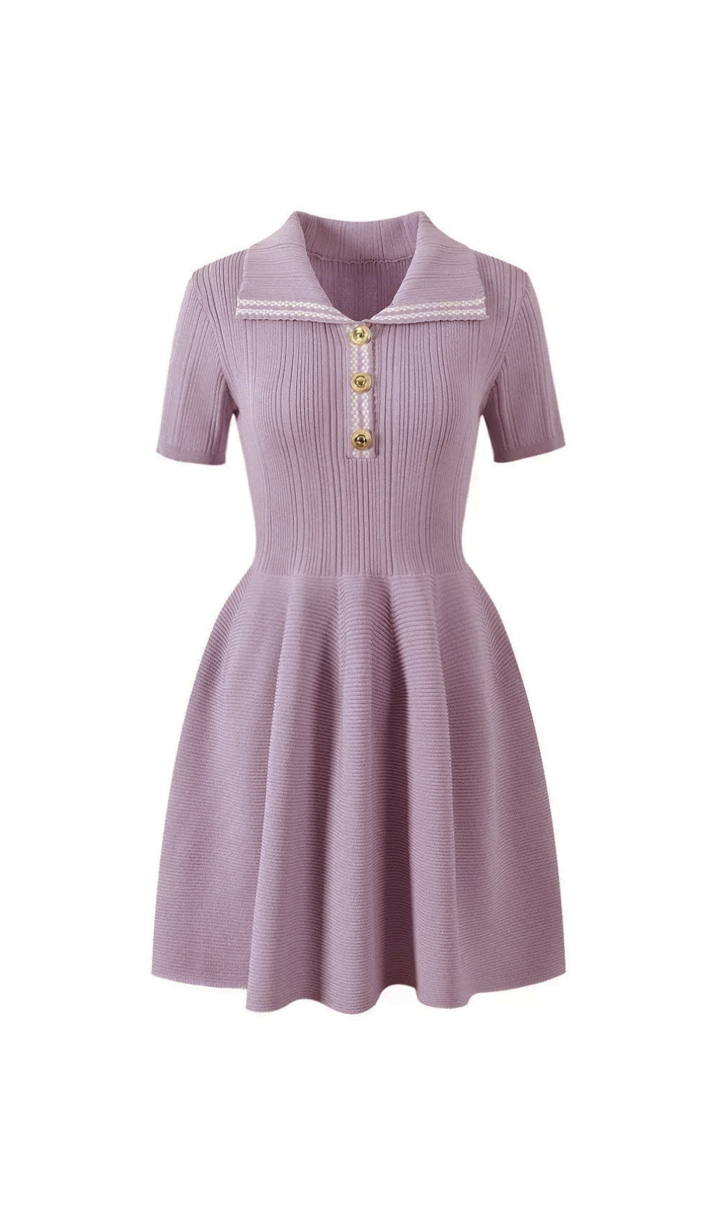 Etta Lapel Knit Mini Dress