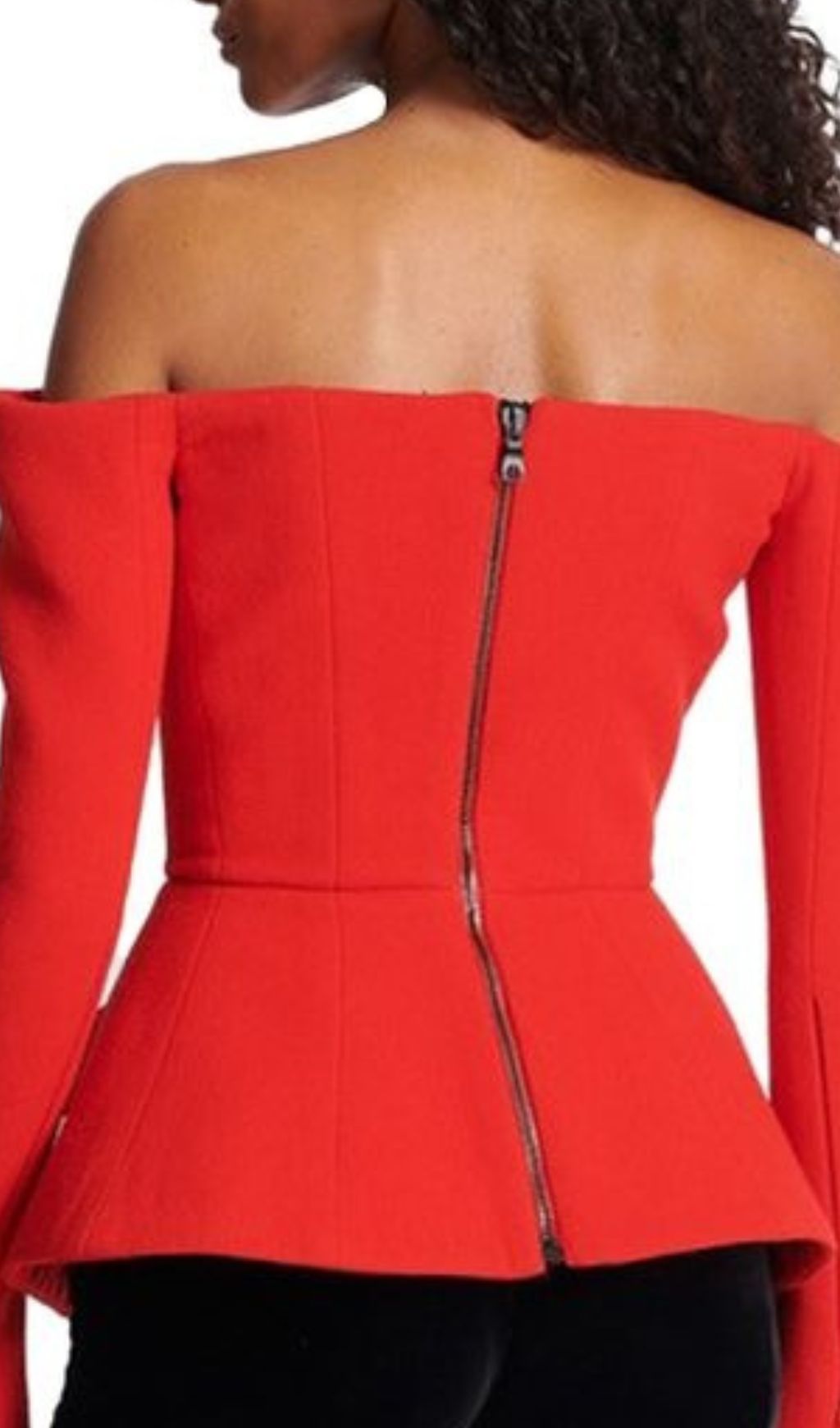 Hali Red Long Sleeve Blazer