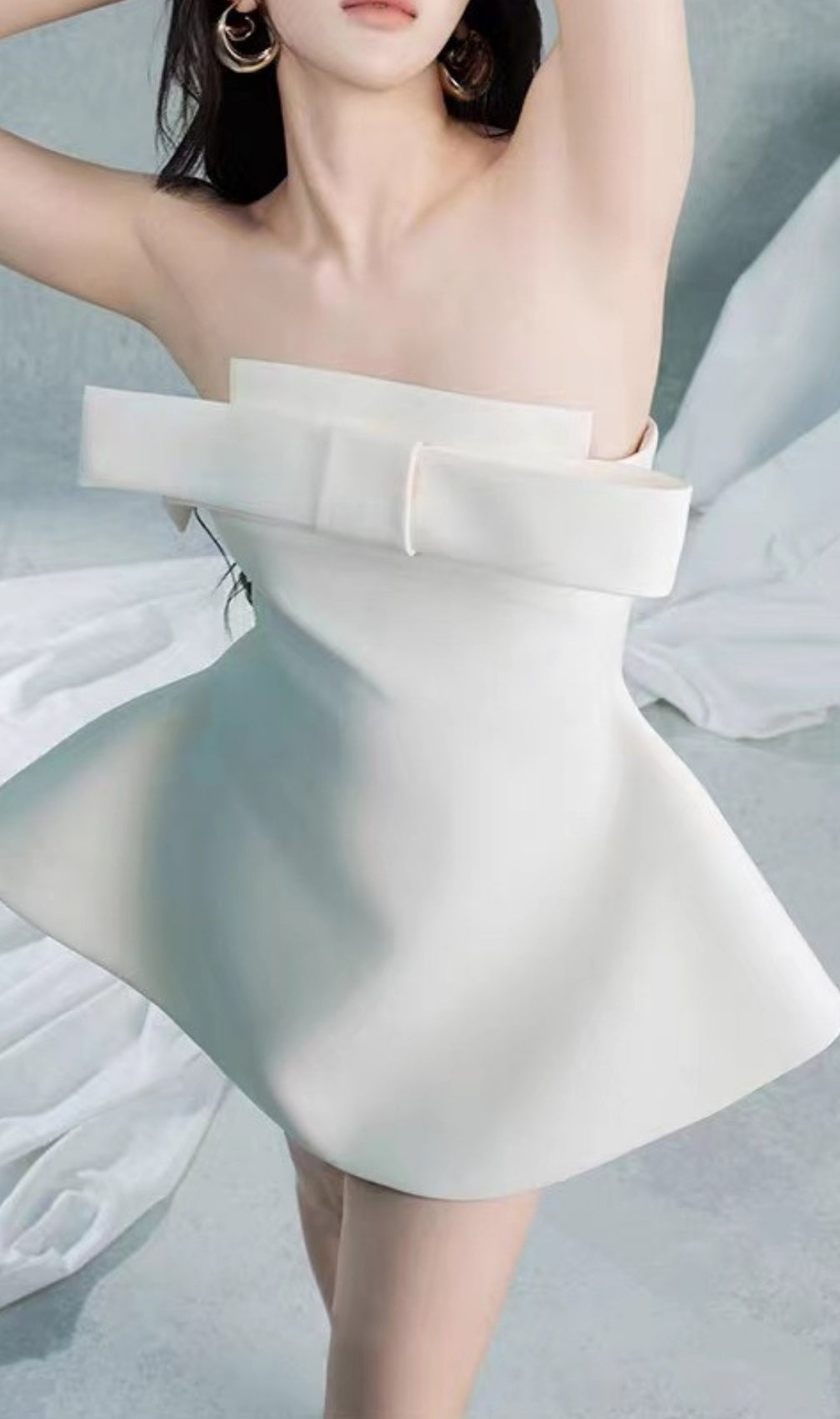 Erelah Strapless Bowknot Mini Dress