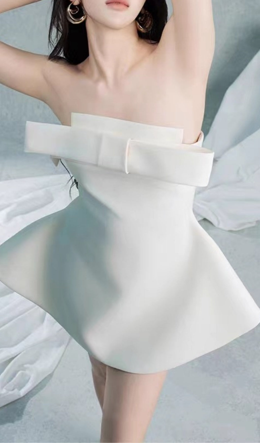 Erelah Strapless Bowknot Mini Dress