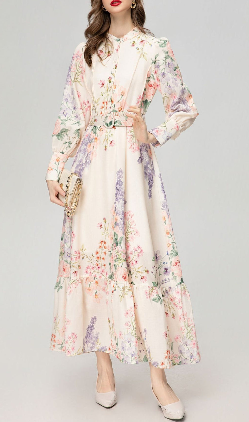 Amarine Floral Printed Maxi Dress