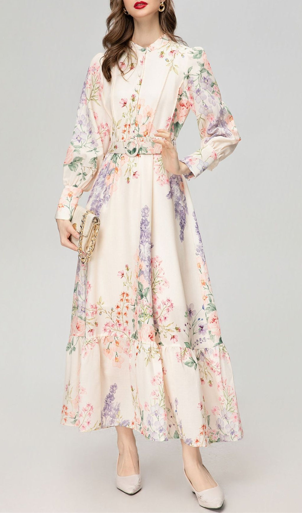 Amarine Floral Printed Maxi Dress