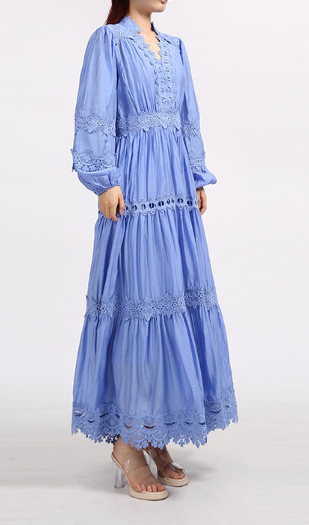 Estée Blue Long Sleeve Maxi Dress