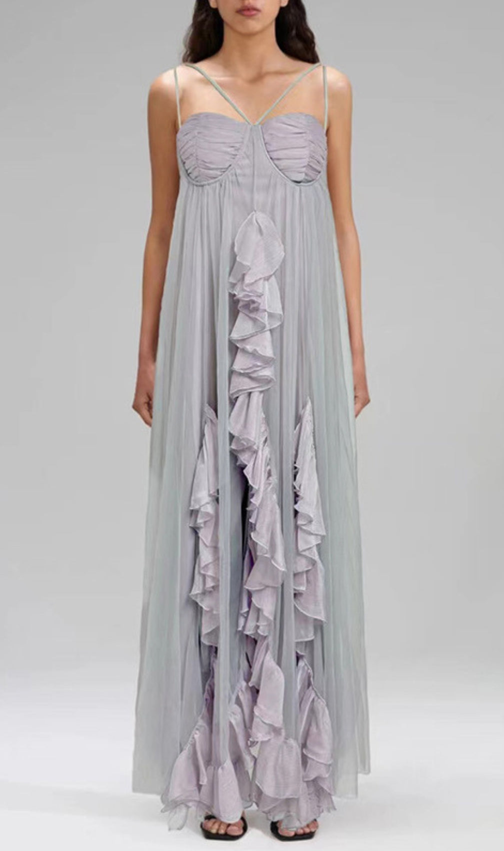 Erna Ruffle Maxi Dress