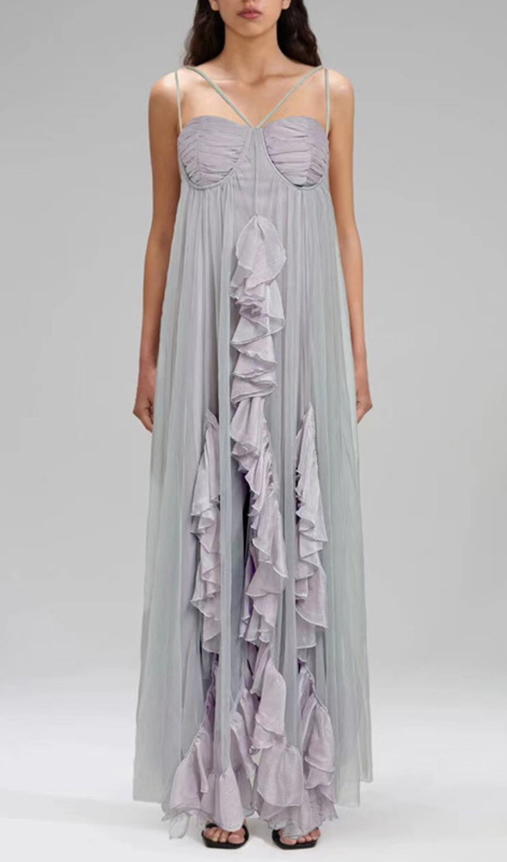 Erna Ruffle Maxi Dress