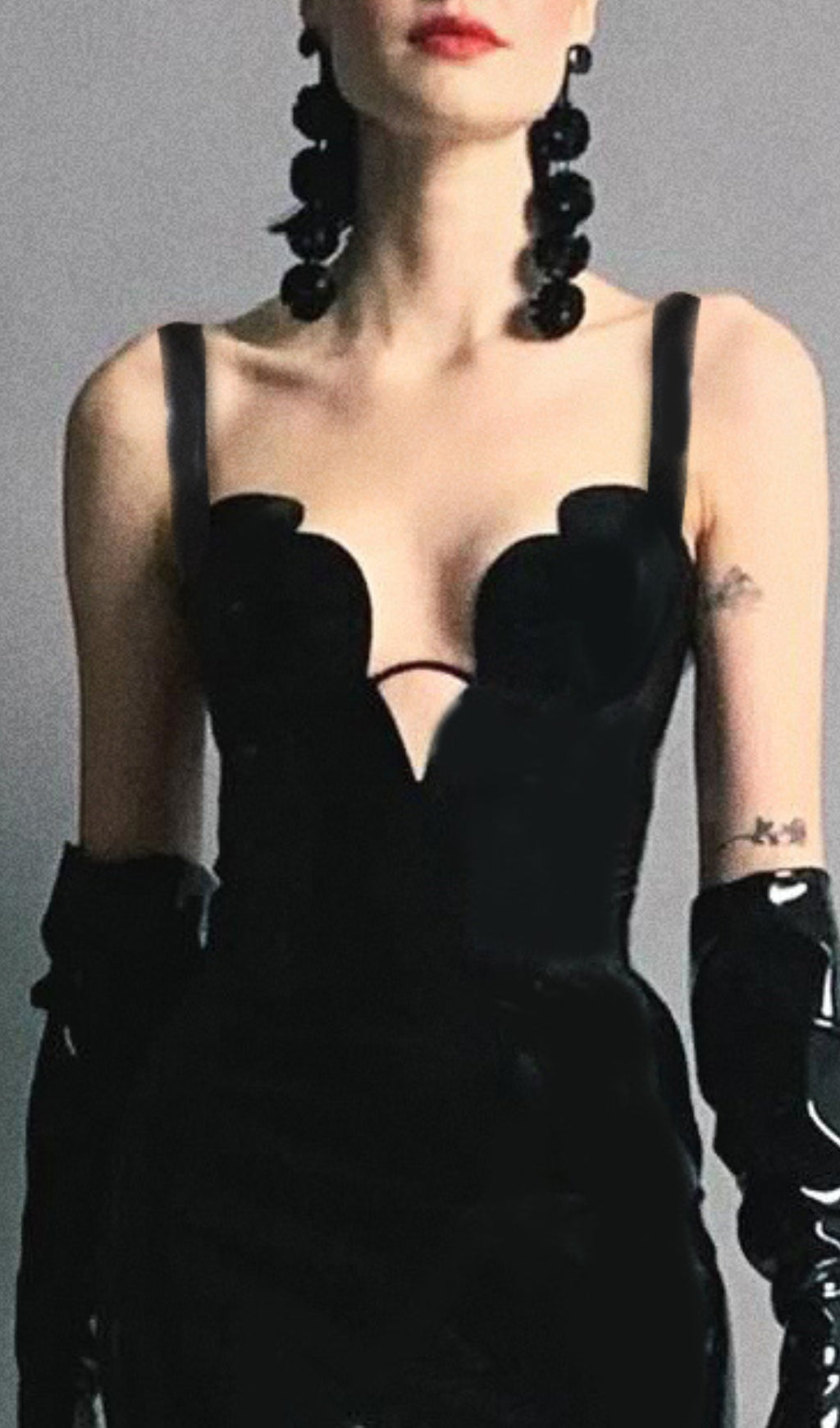 Beatrix Black V Neck Mini Bandage Dress
