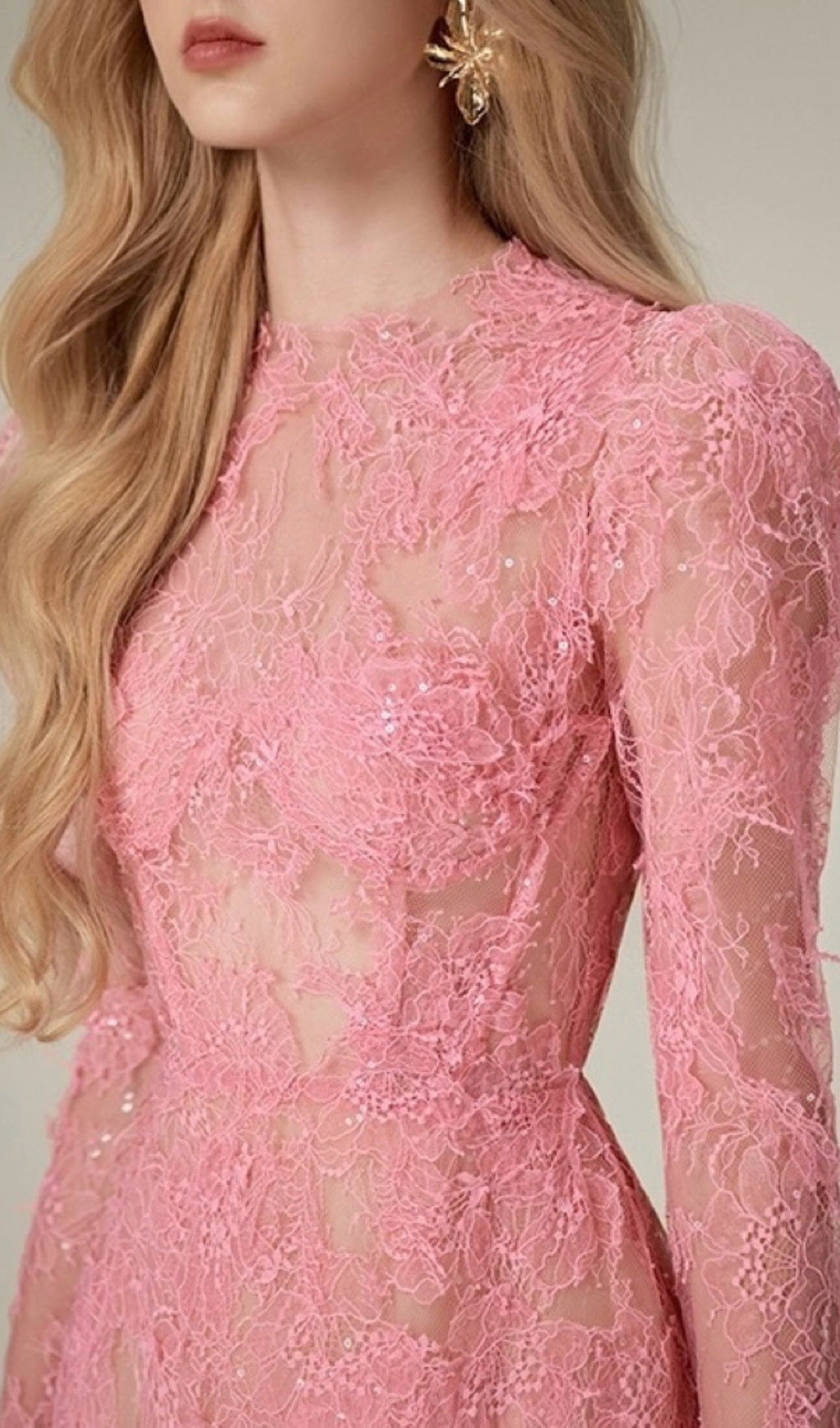 Adri Lace Embroidery Mini Dress