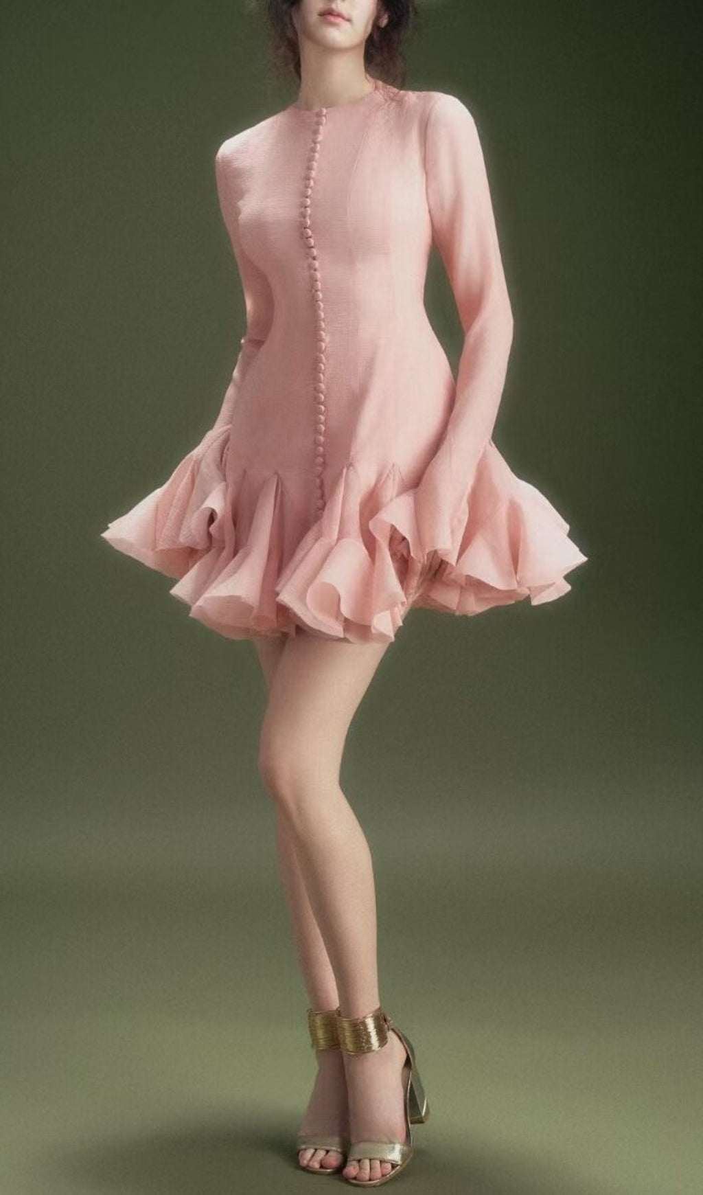 Bibiana Flared Long Sleeve Mini Dress