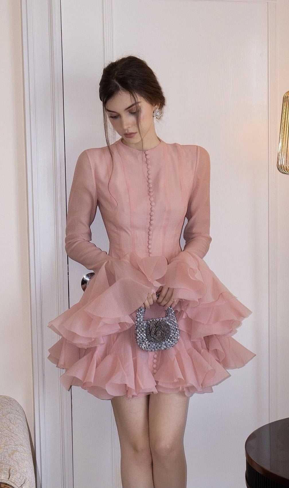 Bibiana Flared Long Sleeve Mini Dress