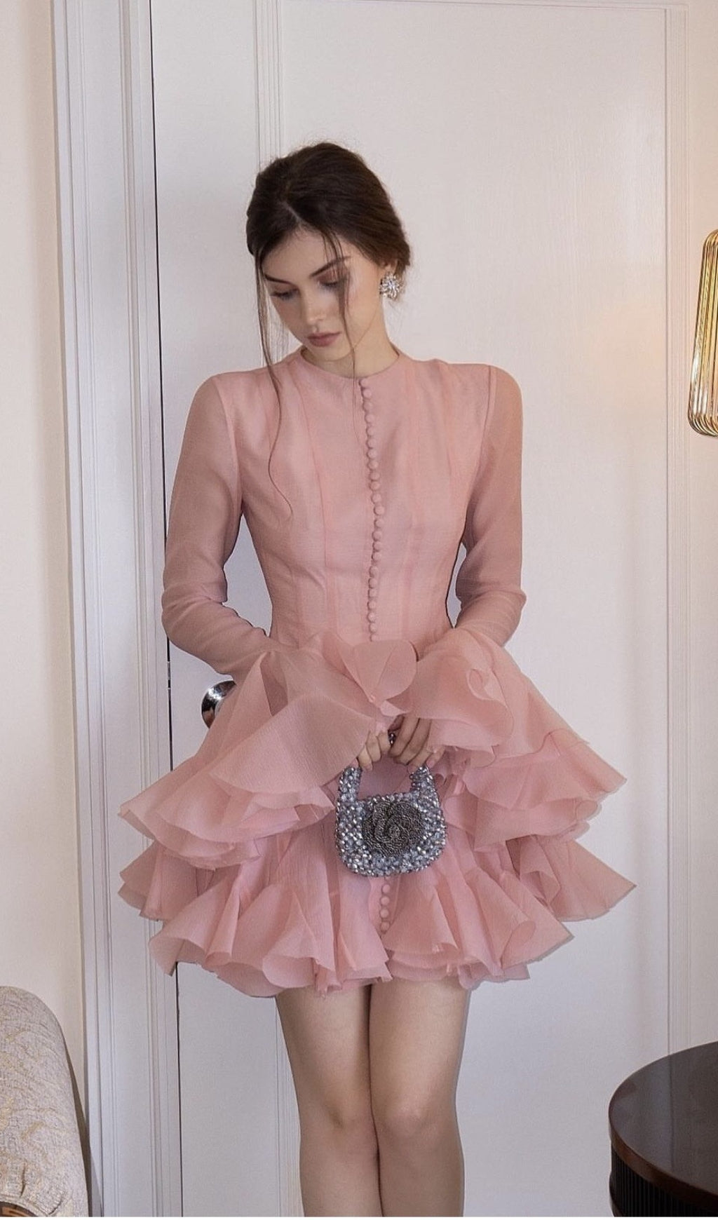 Bibiana Flared Long Sleeve Mini Dress