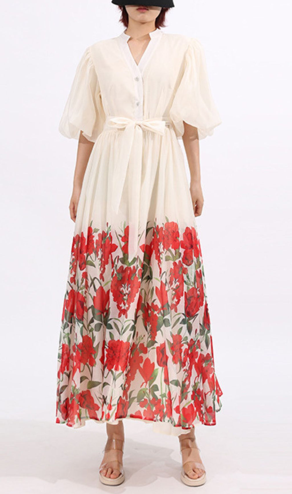 Enyo Flower Printed Maxi Dress