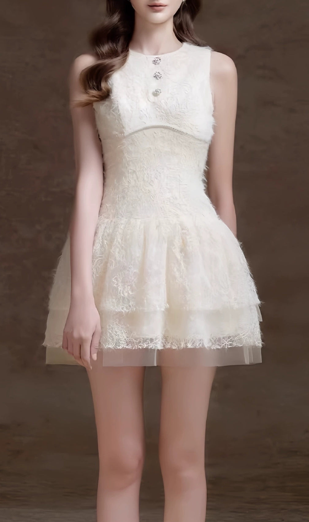 Elfreda White Lace Mini Dress