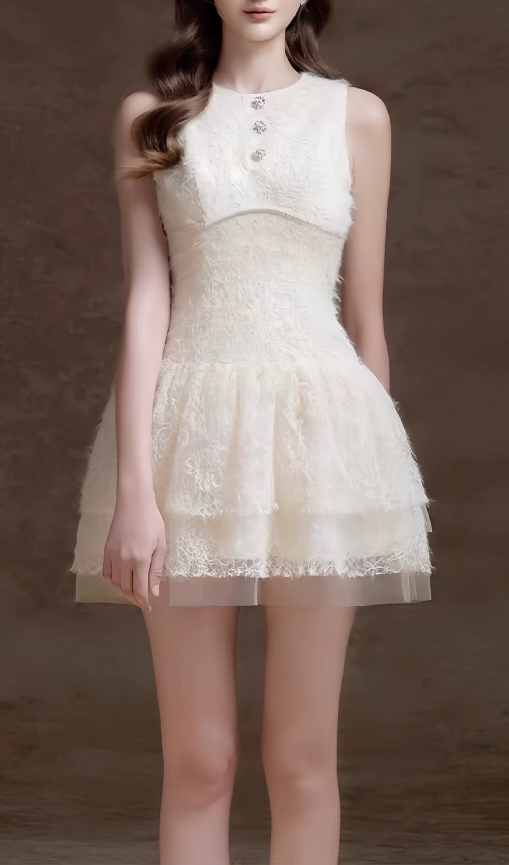 Elfreda White Lace Mini Dress