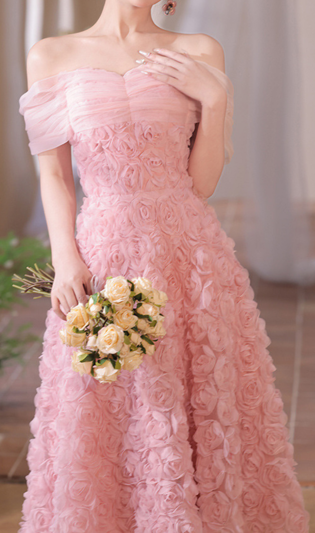 Giovani Pink Flower Midi Dress