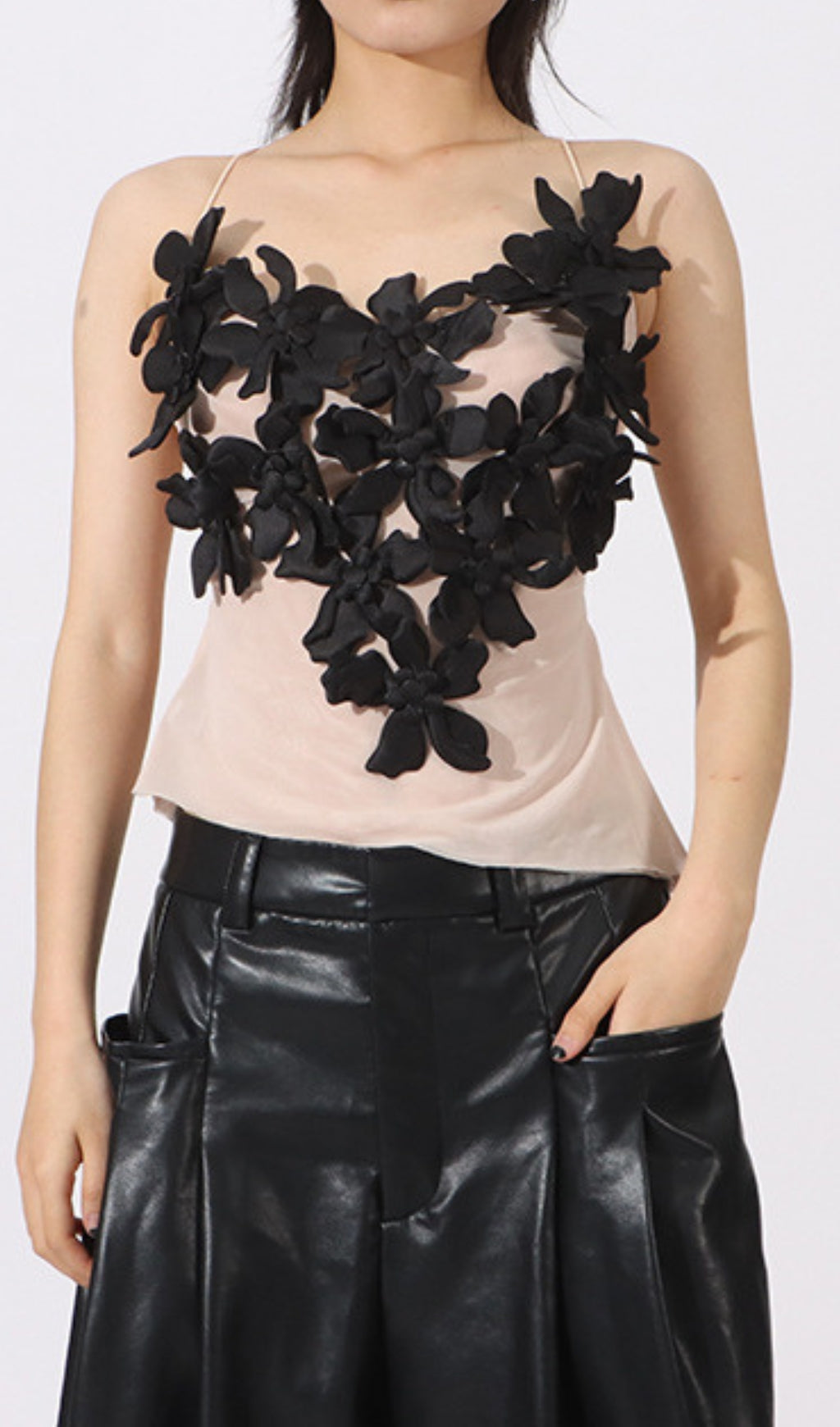 Esen Flower Mesh Top