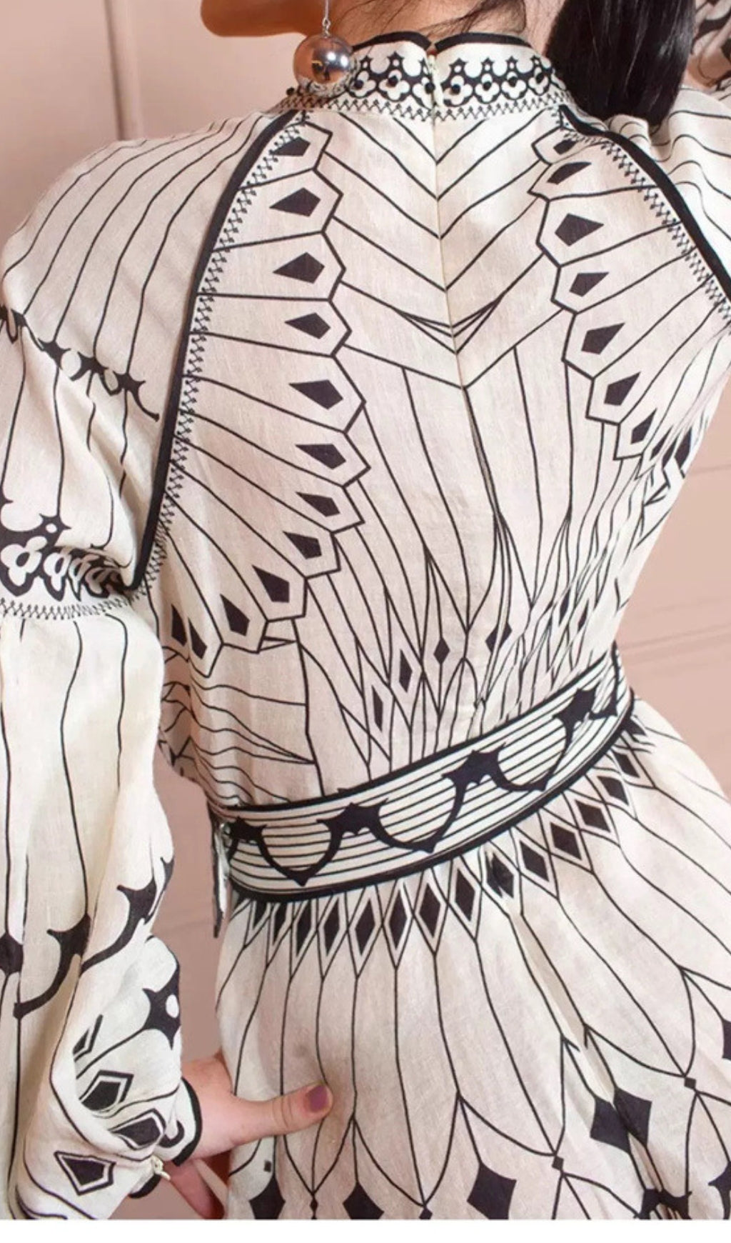 Camryn Long Sleeve Printed Mini Dress