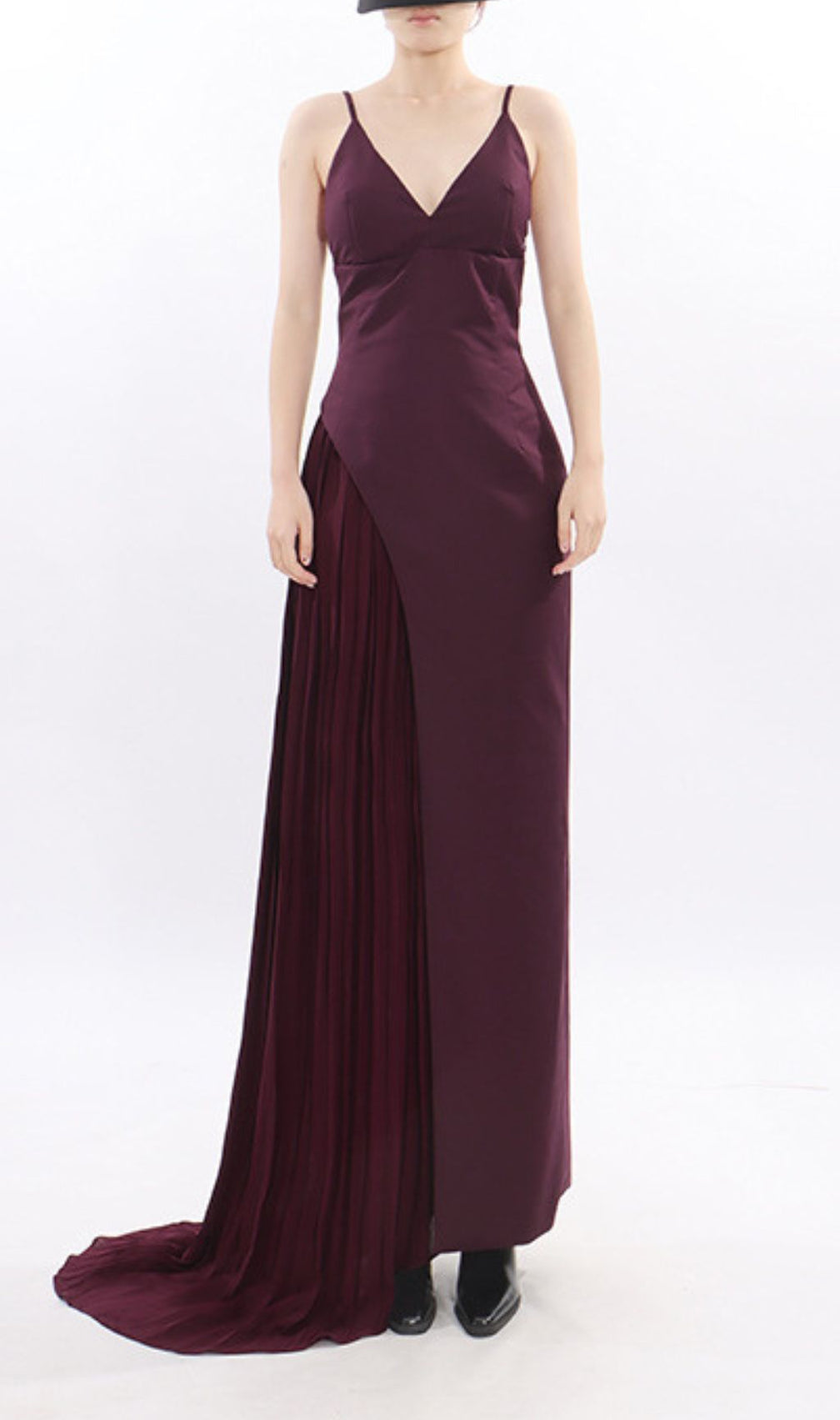 Jinelle Elegant Strappy Pleated Maxi Dress | Modern Evening Gown