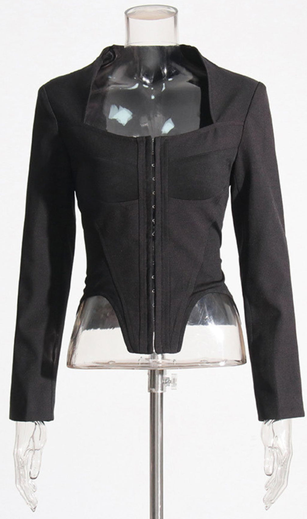 Harel Black Corset Coat Blazer: Structured Sophistication & Empowered Style
