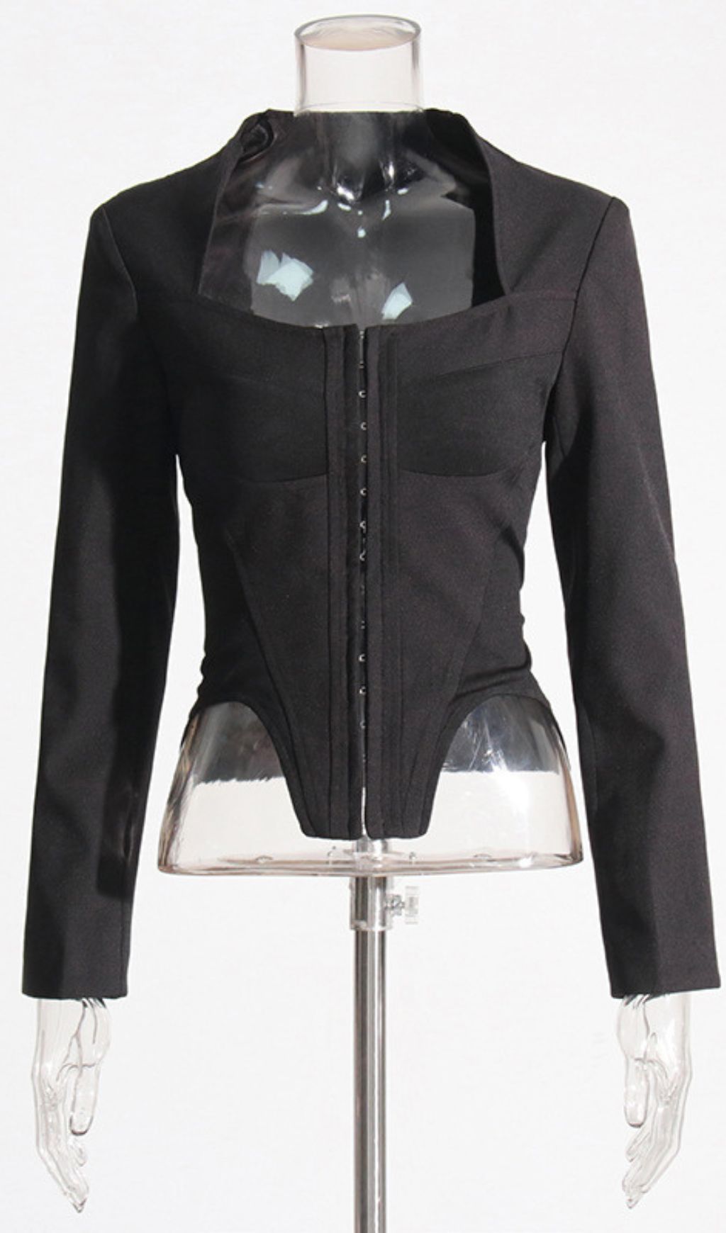 Harel Black Corset Coat Blazer: Structured Sophistication & Empowered Style