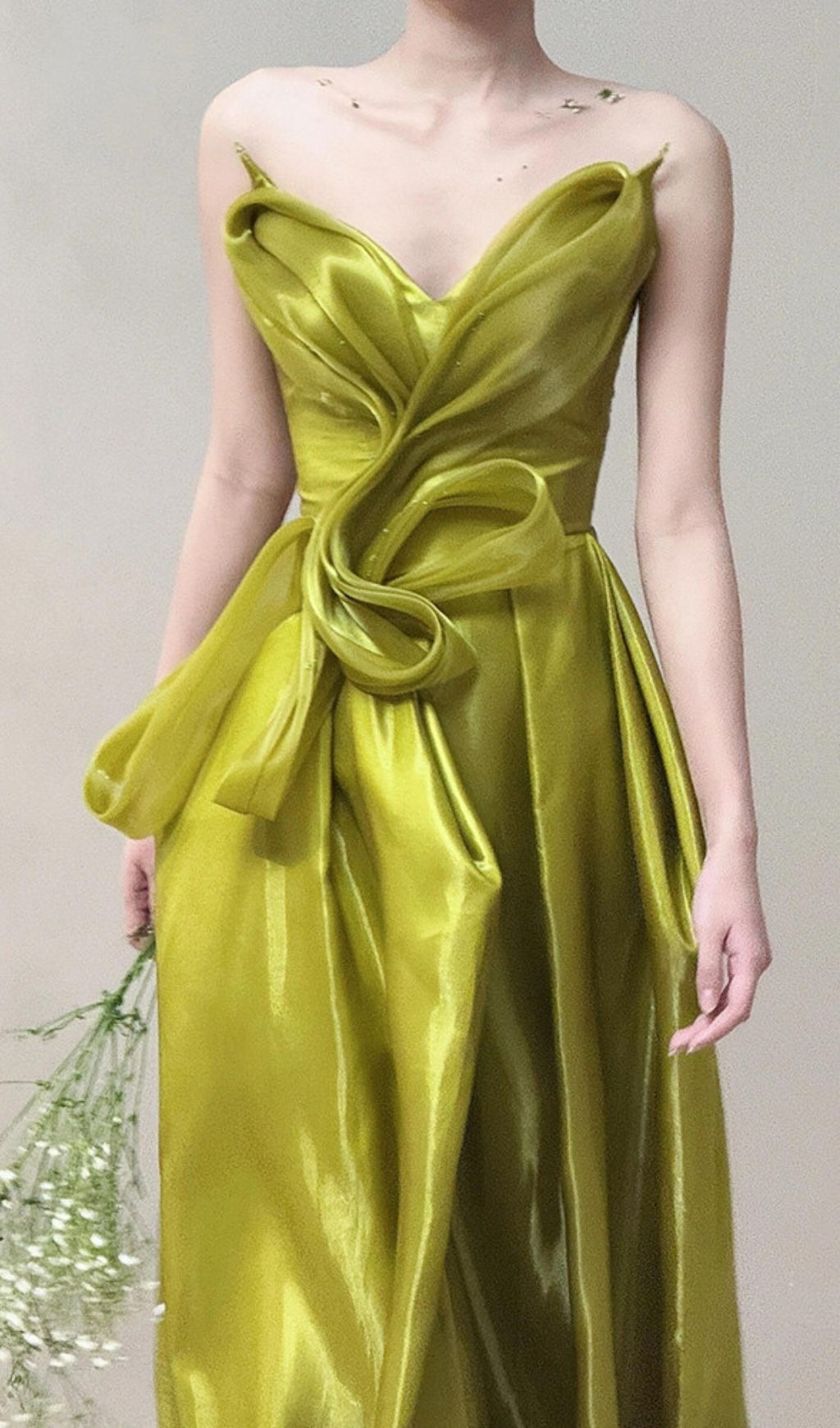 Kulya Green Strapless Maxi Dress