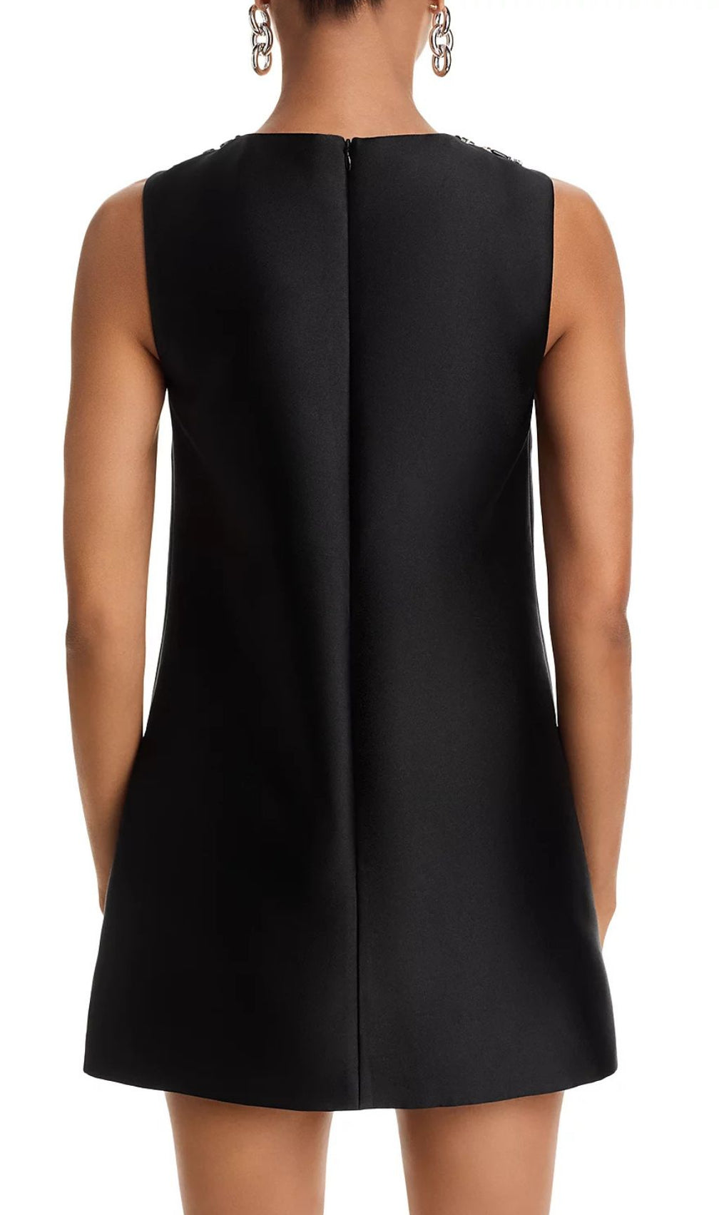 Black Taffeta Embellished Mini Dress – Sparkle & Glam Cocktail Style