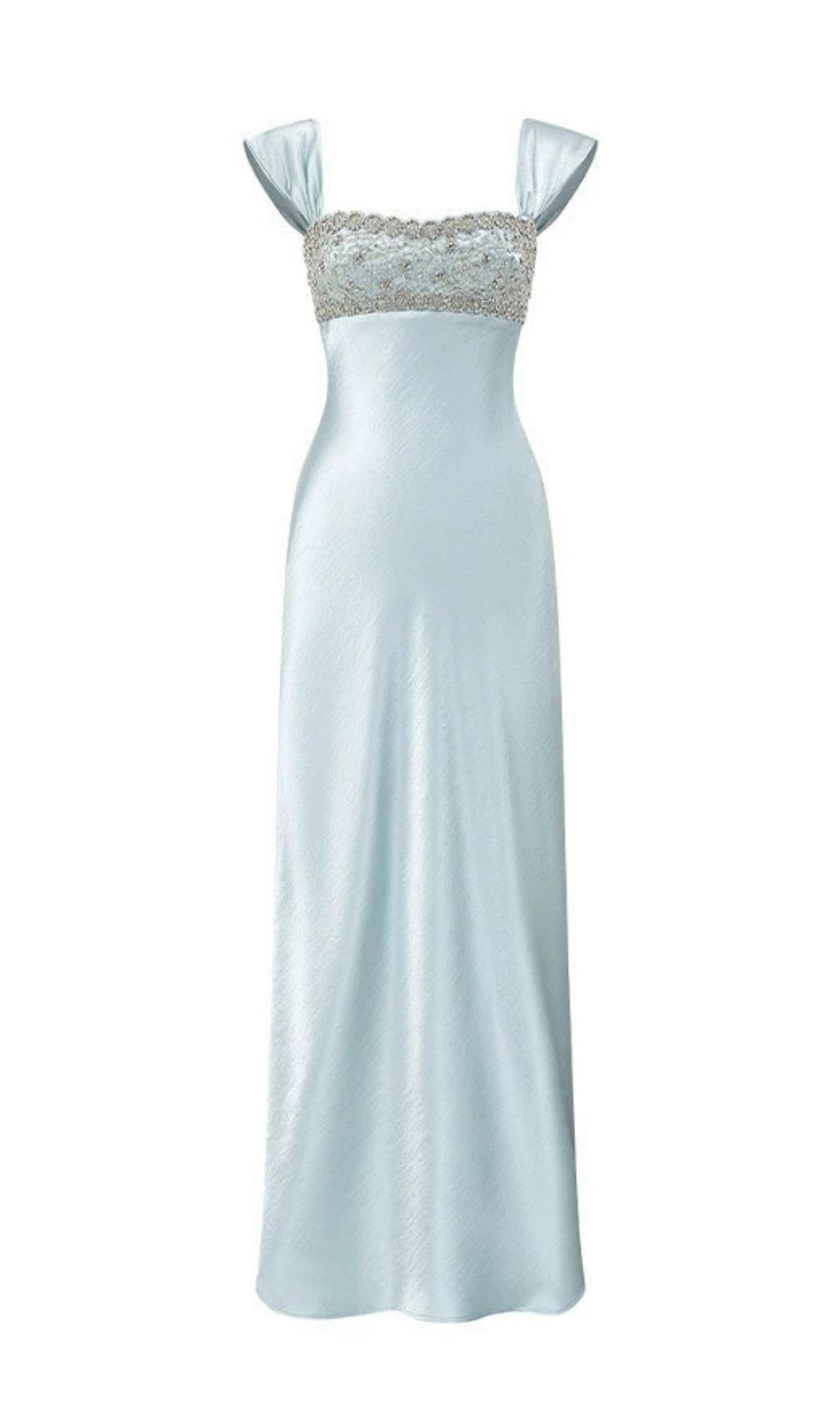 Katoka Blue Embellished Strappy Maxi Dress - Glamorous Formal Gown for Galas & Weddings