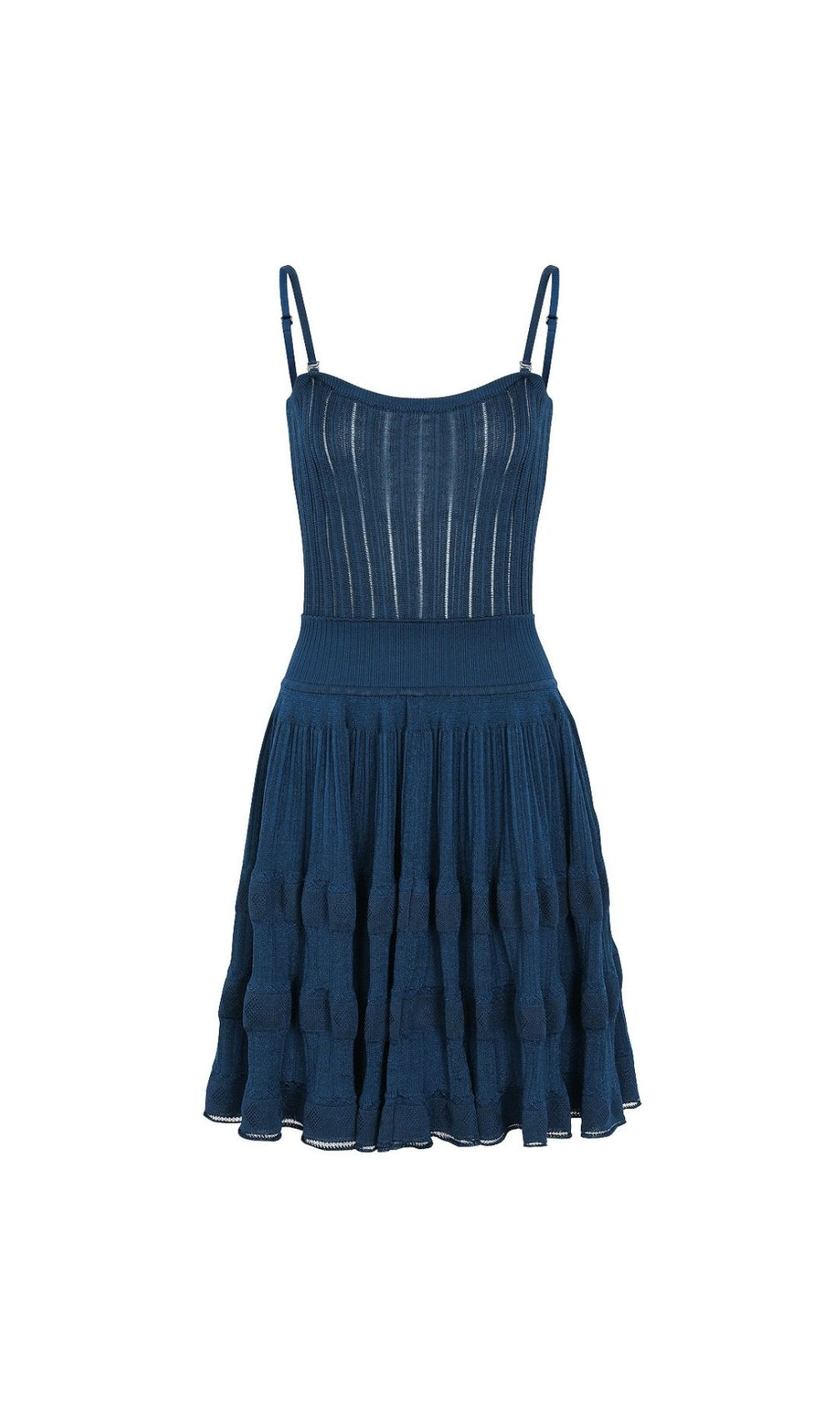 Kirkley Royalblue Strappy Knit Mini Dress