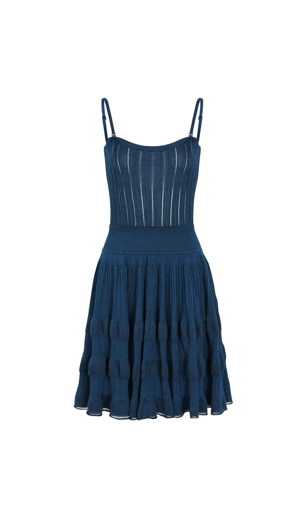 Kirkley Royalblue Strappy Knit Mini Dress