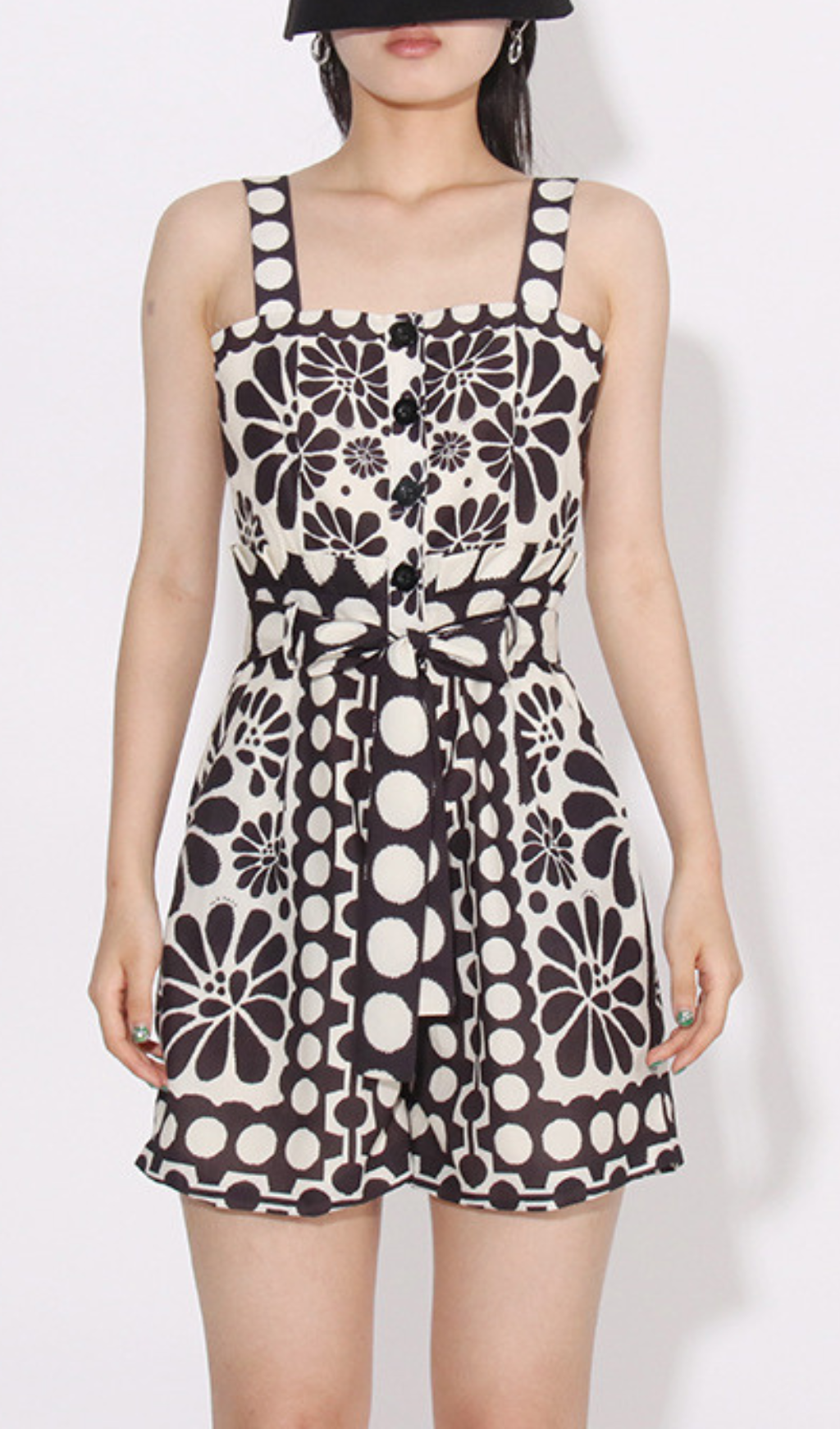 Asatira Black Printed Romper