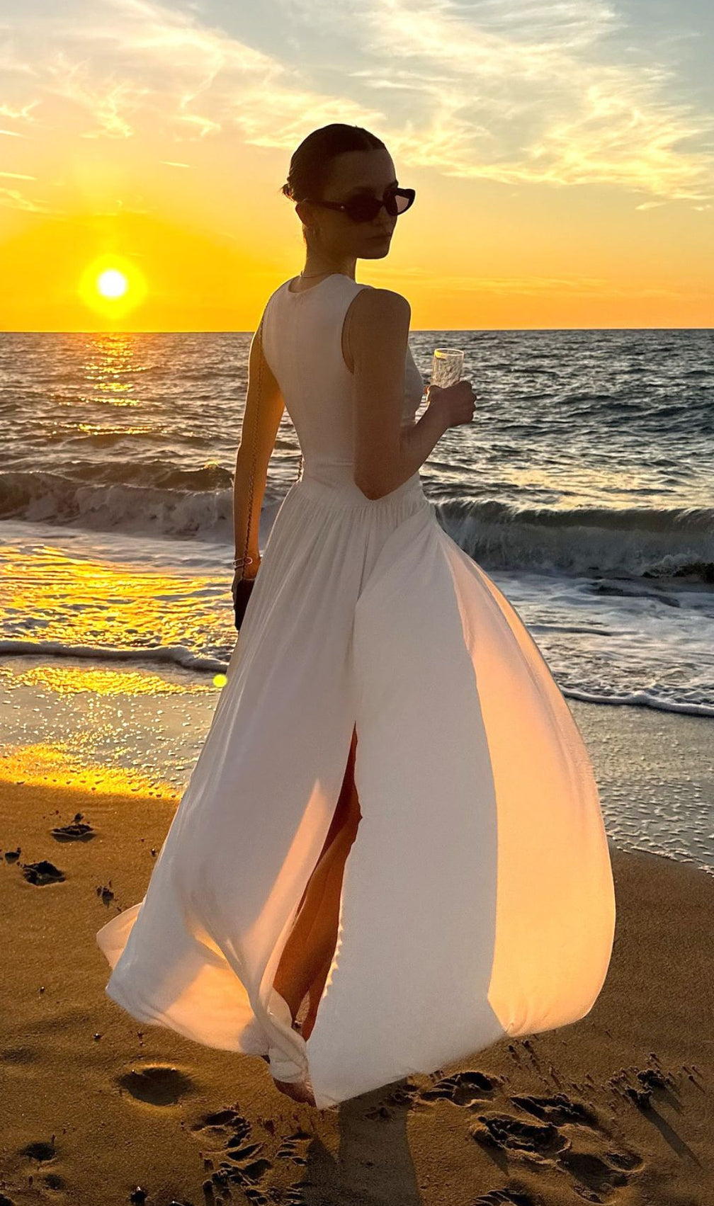 Hisako Sleeveless Ruched Maxi Dress