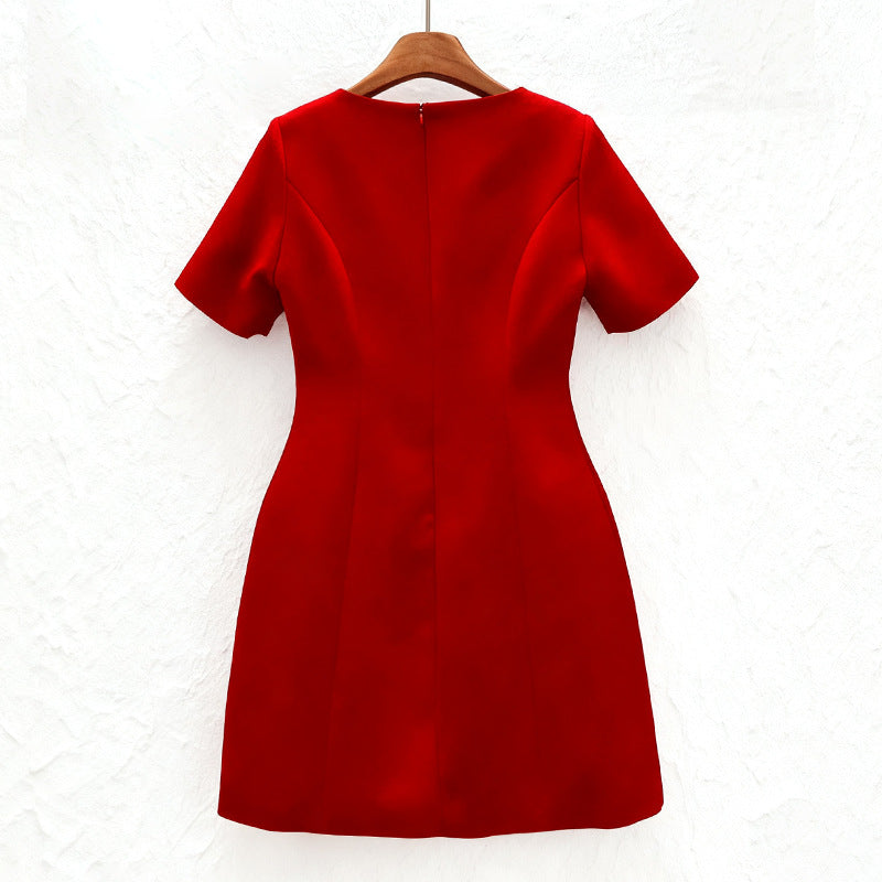 Iscah Red Mini Dress: Command Attention with Sleek, Confident Style