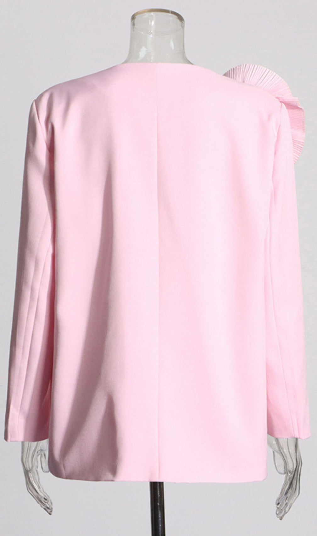 Idella Statement Pleated Flower Blazer - Chic Lavender Tailored Jacket